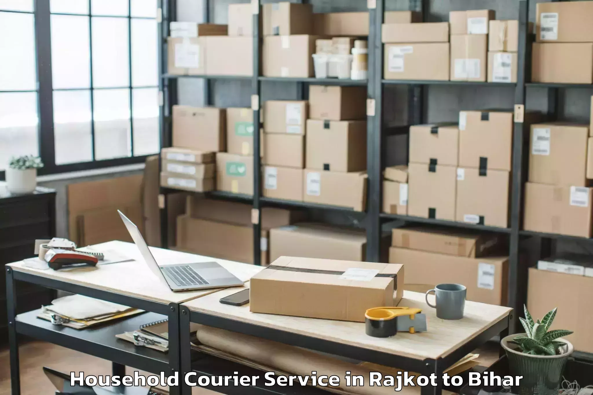 Hassle-Free Rajkot to Darbhanga Household Courier